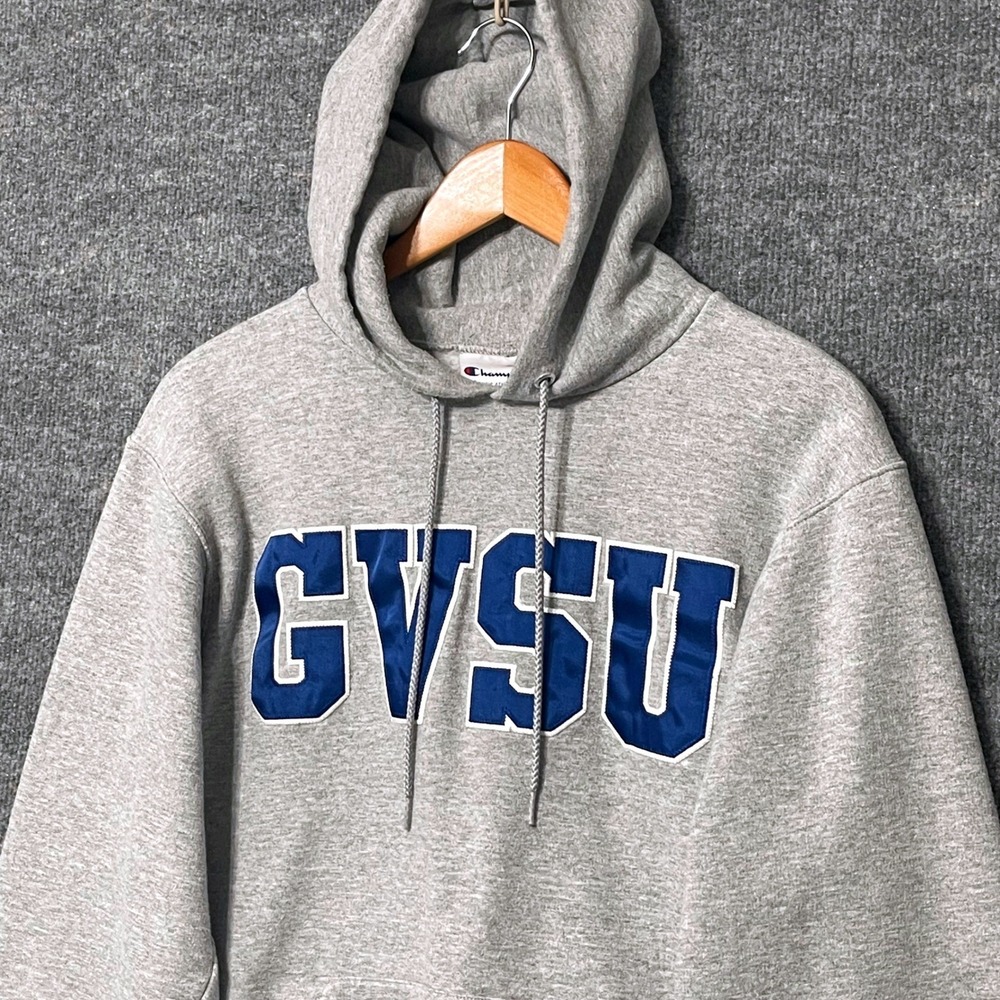 Champion GVSU Grand Valley State‎ University Gray Hoodie Women's Small Vintage